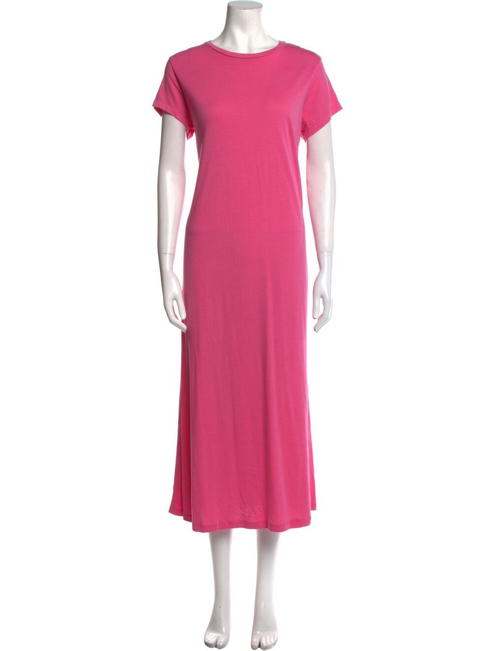 Polo Ralph Lauren Pink Cotton Crew Neck Maxi Long Dress T-Shirt Size XL